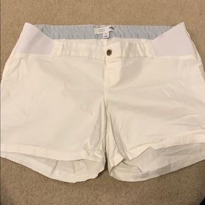 White Maternity shorts